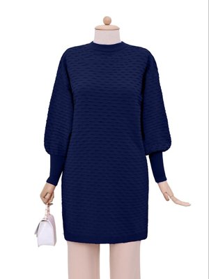 Laci Kabartma Desen Triko Tunik