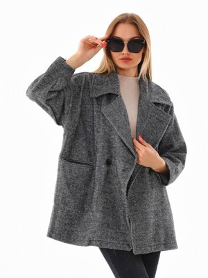 Antrasıt Kruvaze Yaka Balık Sırtı Desenli Kaşe Cepli Kaban Antrasıt Kruvaze Yaka Balık Sırtı Desenli Kaşe Cepli Kaban