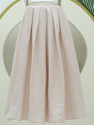 Bej Uzun Beli Lastiki Piliseli Paraşüt Etek Bej Uzun Beli Lastiki Piliseli Paraşüt Etek