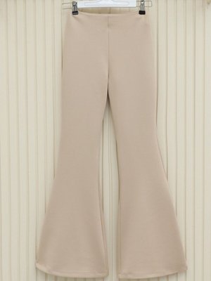 Bej İspanyol Paça Scuba Pantolon