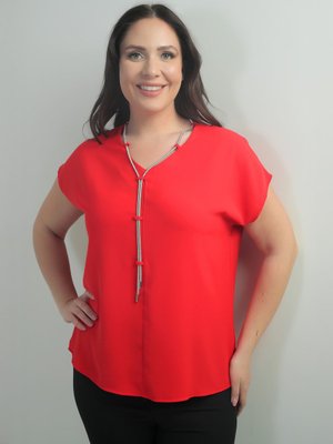 Kırmızı Büyük Beden Tunik