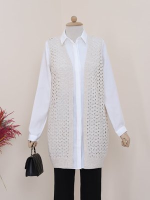 Taş Ajurlu Yelek Taş Ajurlu Yelek