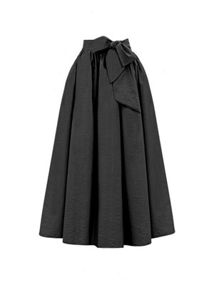 Siyah Piliseli Kemerli Paraşüt Etek Siyah Piliseli Kemerli Paraşüt Etek