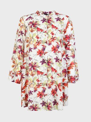 Çiçek Desenli Büyük Beden Tunik Pembe