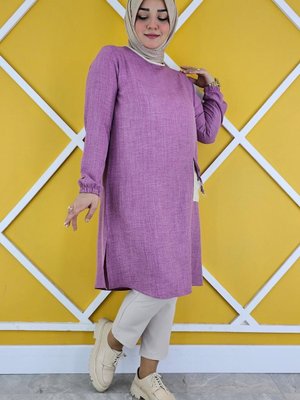 Gül Kurusu Cep Püskül Detaylı Tunik