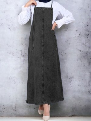 Füme İnce Askılı Kot Jile Füme İnce Askılı Kot Jile