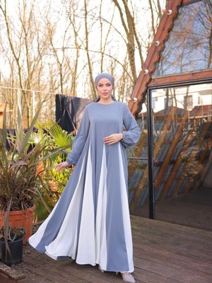 Füme Ankanoor Üçgen Garnili Elbise