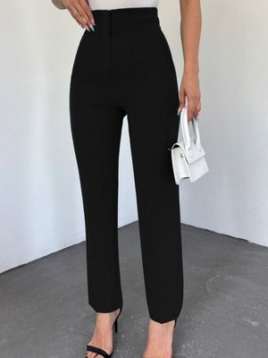 Siyah Zra Pileli Havuç Pantolon