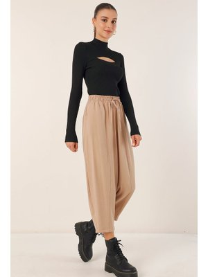 Bisküvi Dokuma Şalvar Pantolon Bisküvi Dokuma Şalvar Pantolon