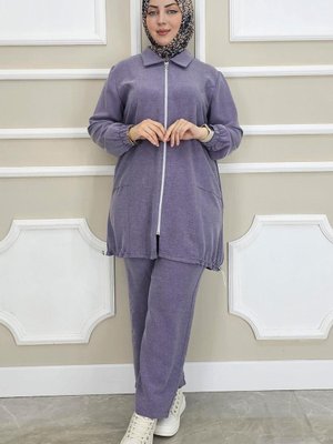 Lila Fermuarlı Tunik Lila Fermuarlı Tunik
