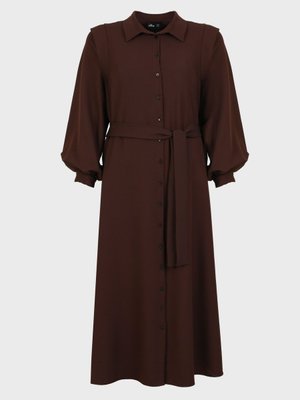 Kahverengi Büyük Beden Elbise Kahverengi Büyük Beden Elbise