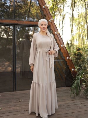 Bej Ankanoor Açık Gizli Patlı Ferace