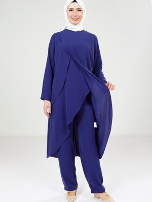 Lacivert Tunik Pantolon İkili Takım Lacivert Tunik Pantolon İkili Takım