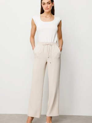 Kum Bol Paça Krep Kumaş Pantolon Kum Bol Paça Krep Kumaş Pantolon