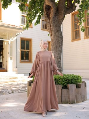 Vizon Ankanoor Balon Kollu Oversize Elbise