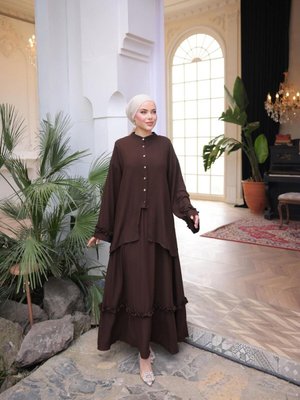 Acı Kahve Ankanoor Belmando Kumaş Etekli Takım