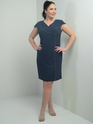 Lacivert Büyük Beden Abiye Elbise