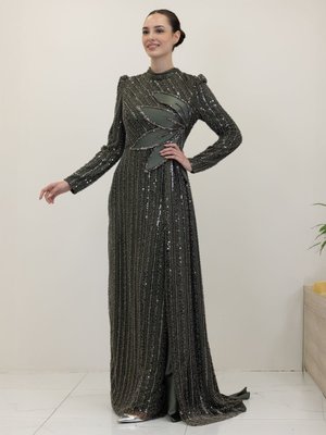 Haki Bergüzar Abiye Elbise Haki Bergüzar Abiye Elbise