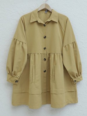 Vizon Eteği Katlı Çift Cepli Tunik