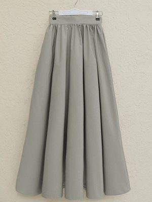 Taş Uzun Cepli Pliseli Bondit Etek