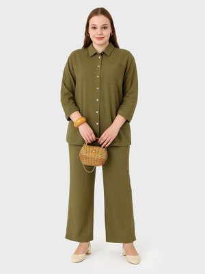 Haki Büyük Beden Takım