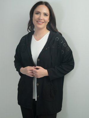 Siyah Büyük Beden Hırka Siyah Büyük Beden Hırka