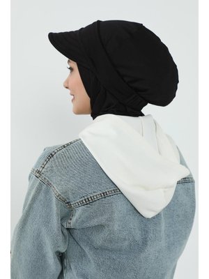 5p Siyah Türban Üzeri Siperlik Şapka,sp 5p Siyah Türban Üzeri Siperlik Şapka,sp