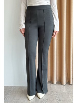 Yüksek Bel İspanyol Paça Antrasit Palazzo Pantolon Yüksek Bel İspanyol Paça Antrasit Palazzo Pantolon