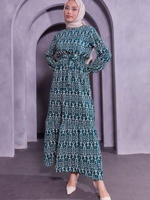 Yeşil Bürümcük Elbise