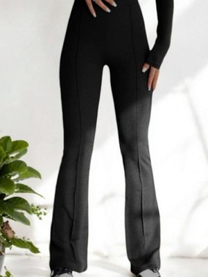 Siyah Beli Lastikli Likralı İspanyol Pantolon Siyah Beli Lastikli Likralı İspanyol Pantolon