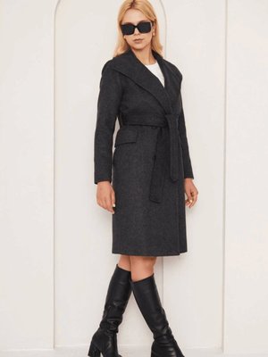 Antrasit Klasik Kaşe Kaban