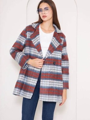 Kırmızı Ekose Kısa Kaban