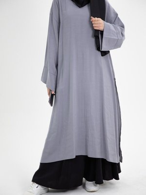 Gri Ankanoor Modal Cupra Etekli Takım Gri Ankanoor Modal Cupra Etekli Takım