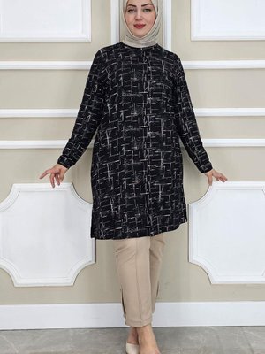 Siyah Desenli Tunik