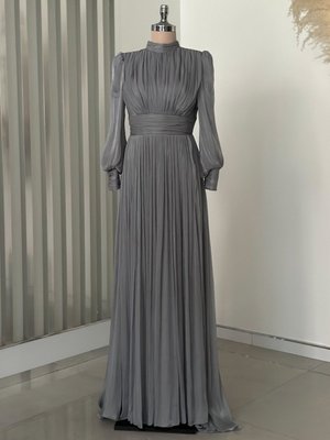 Antrasit Hellas Abiye Elbise