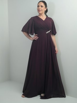 Mürdüm Büyük Beden Abiye Elbise