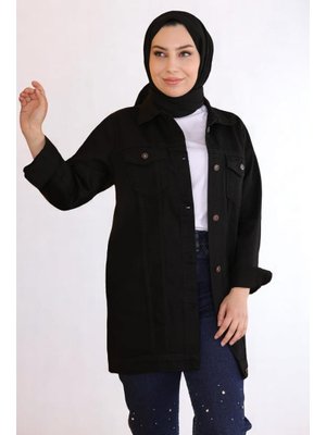 Siyah Cepli Kot Ceket