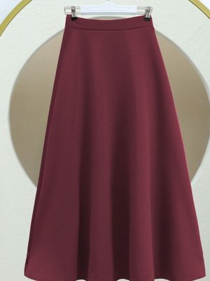 Bordo Bol Kiloş Sukuba Puf Etek Bordo Bol Kiloş Sukuba Puf Etek