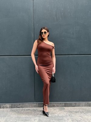 Kahverengi Uzun Abiye Elbise Kahverengi Uzun Abiye Elbise