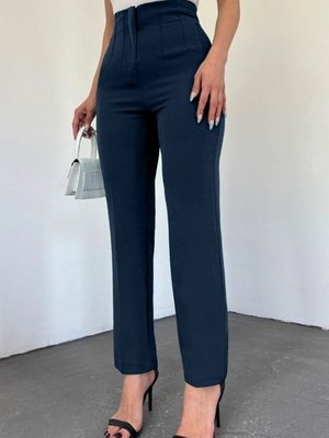 Lacivert Zra Pileli Havuç Pantolon Lacivert Zra Pileli Havuç Pantolon