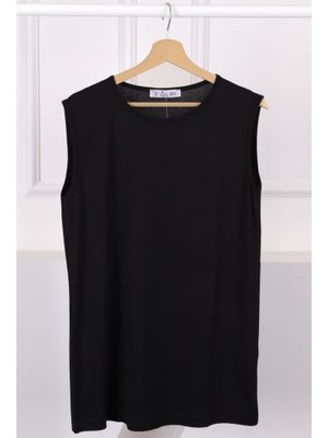 Siyah Sıfır Kol İçlik Tunik Siyah Sıfır Kol İçlik Tunik