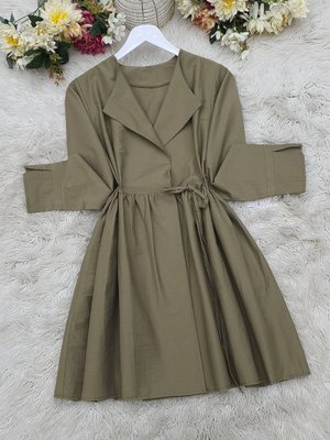 Kamuflaj Yan Bağcıklı Kol Manşeti Yırtmaçlı Kimono