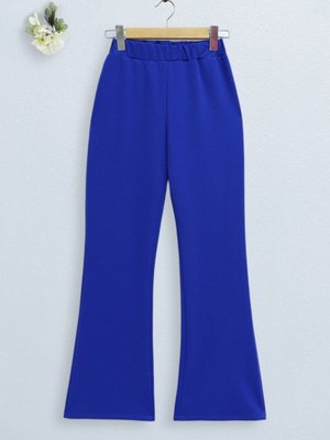 Saks İthal Kumaş İspanyol Paça Pantolon Saks İthal Kumaş İspanyol Paça Pantolon