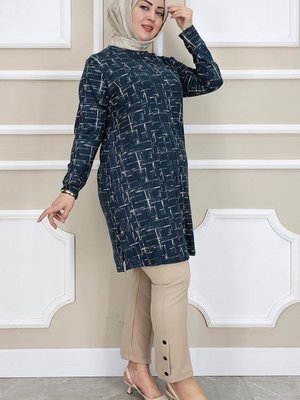 Petrol Yeşili Desenli Tunik Petrol Yeşili Desenli Tunik