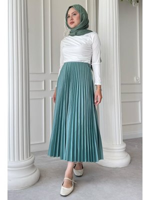 Piliseli Mint Yeşili Etek Piliseli Mint Yeşili Etek