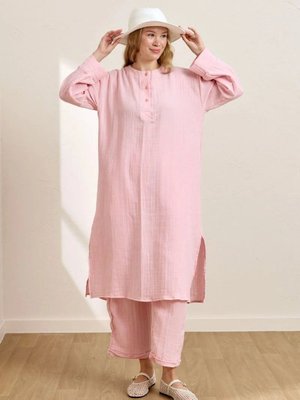 Pembe Müslin Uzun Patlı Takım