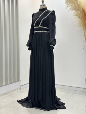 Siyah Hermonie Abiye Elbise