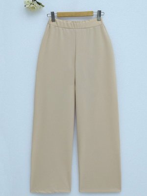 Somon İthal Kumaş Bol Paça Pantolon Somon İthal Kumaş Bol Paça Pantolon