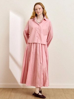 Pembe Kraşlı Balon Etek Pembe Kraşlı Balon Etek