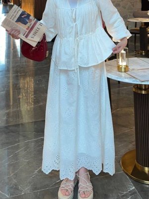 Beyaz Kolu Lastikli Önü Bağlamalı Astarlı Kimono İkili Takım